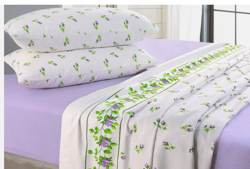 Rosebud Floral Flannelette Sheet Set 100% Brushed Cotton Thermal Bed Sheet Set