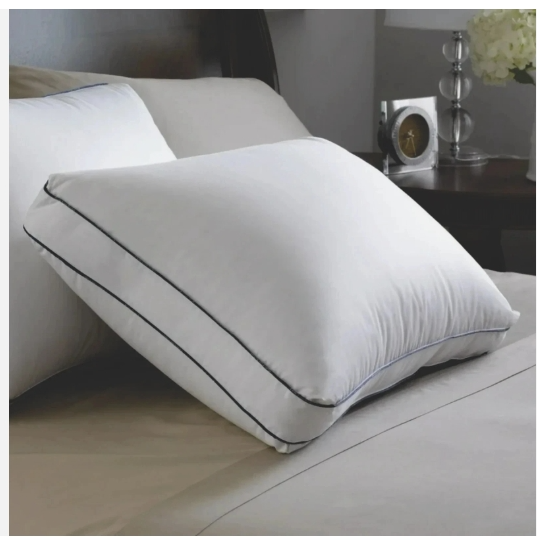 Hollowfiber Box Pillow Firm Support Soft Cotton 2 Pack