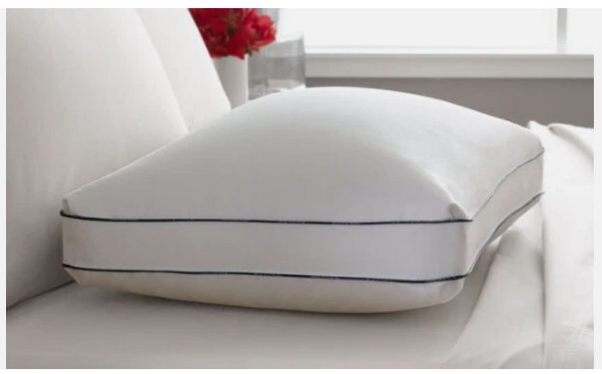Hollowfiber Box Pillow Firm Support Soft Cotton 2 Pack